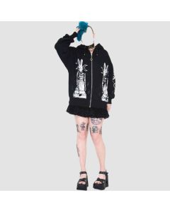 Jawbreaker the Shining Rabbit Zip Hoodie Black