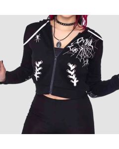 Jawbreaker Printed Zip Hoodie Black