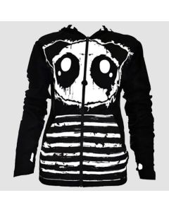 Killer Panda Kp Raw Zip Hoodie Blackwhite