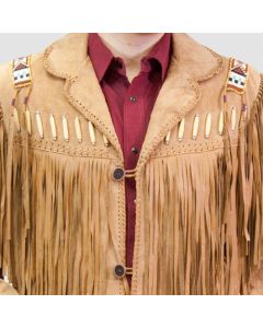 Handmade Western Suede Leather Wear Cowboy Fringe Style Jacket - Jacket Tailor