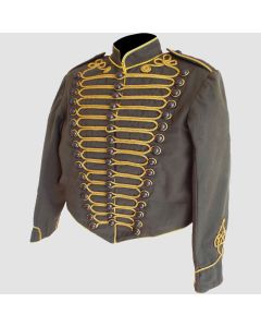 Steampunk Civil War Gray Cotton Military Parade Jacket - Jacket Tailor