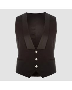 Men's Prince Charlie Jacket Waistcoat Black - Jacket Tailor