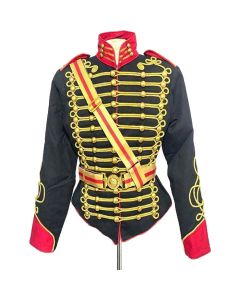 Men's Black Jacket Ceremonial Hussar Officers Jacket