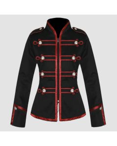 Red And Black Jacket Gothic Gothic Military Parade - Jacket Tailor