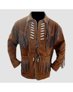 Brown Suede Leather Jacket Traditional Cowboy - Jacket Tailor