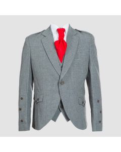 LIGHT GREY TWEED CRAIL JACKET WITH 5 BUTTON VEST - CLEARANCE - Jacket Tailor