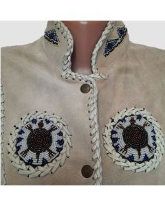 women's Leather Fringe Jacket, vintage western suede leather - Jacket Tailor