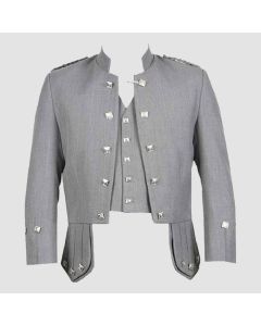 PRINCE CHARLIE GREY JACKET WITH WAISTCOAT - Jacket Tailor