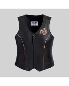 HARLEY DAVIDSON WOMEN'S JUNEAU LEATHER VEST - JACKET TAILOR