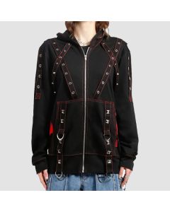 Tripp Nyc Scare Zip Hoodie Blacked