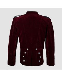 RED VELVET PRINCE CHARLIE KILT JACKET - Jacket Tailor