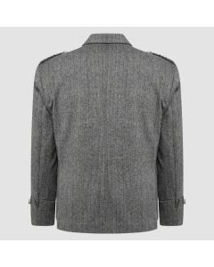 Scottish Grey Tweed Wool Argyle Kilt Jacket With Vest - Jacket Tailor