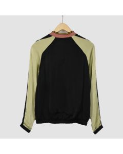 MAISON SCOTCH Women Shiny Collar Varsity Style Jumper Jacket - Jacket Tailor