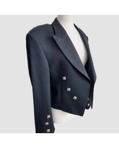 Men's Black Scottish Pure Wool Prince Charles Dress Jacket - Jacket Tailor