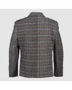Tweed Wool Brown Argyll Jacket With Waistcoat vest - Jacket Tailor