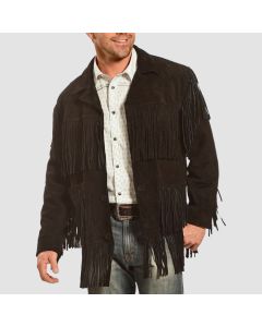 Cowboy Jackets Native American Suede Leather Fringe jacket - Jacket Tailor