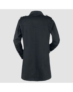 Men Long Coat Black Raincoat