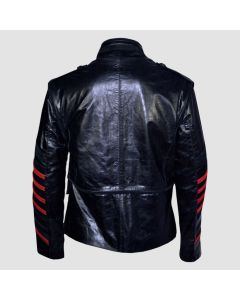New Classic Military Rock Parade Coat Real Glazed Leather Jacket - Jacket Tailor