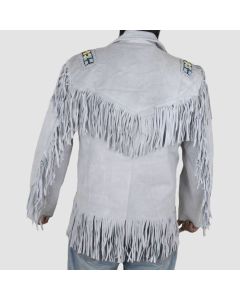 Men's Cowboy Native American Fringe Suede Leather Jacket - Jacket Tailor