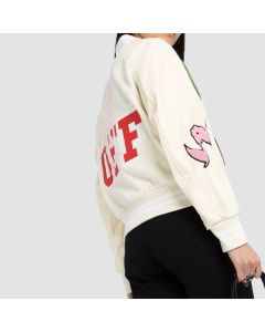Leather sleeve chenille embroidery college  varsity jacket - Jacket Tailor