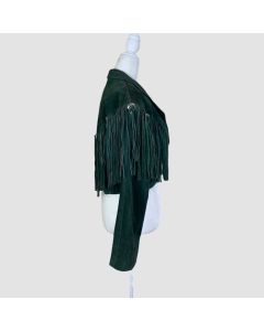 Vintage Western Fringe Suede Jacket - Jacket Tailor