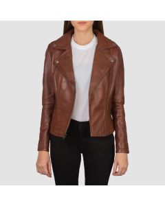 Flashback Brown Leather Biker Jacket