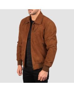 Topchi Tan Suede Leather Jacket