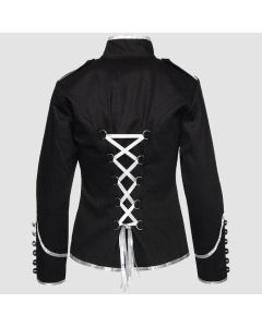 Black Zip Up Jacket Banned Military Drummer Parade Jacket - Jacket Tailor