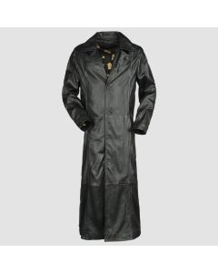 Black Leather Trench Coat Mens