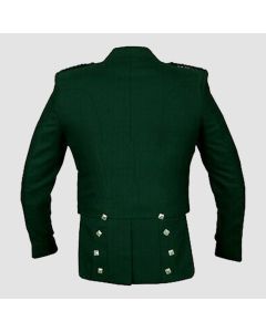 Prince Charlie Jacket Green With Lion rampant  Waistcoat - Jacket Tailor