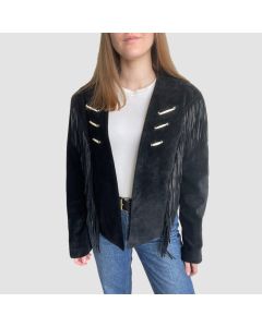 Vintage Women’s Lariat Fringe Leather Jacket Made in the USA - Jacket Tailor