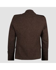 DARK BROWN TWEED ARGYLL KILT JACKET WITH 5 BUTTON VEST - Jacket Tailor