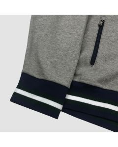 Grey Varsity Jacket Ralph Lauren Football Club Crest Letterman 