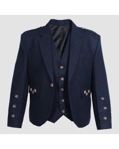 Blue Tweed Argyll Jacket & Vest Pure Wool1 - Jacket Tailor