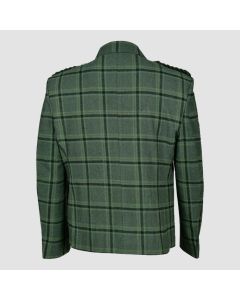 Traditional Style Lovat Green Tweed Argyle Kilt Jacket With 5 Button Vest - Jacket Tailor