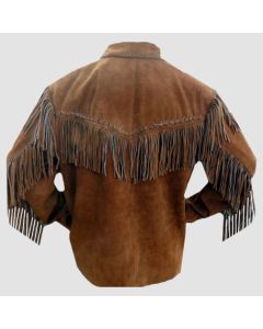 Brown Suede Leather Jacket Traditional Cowboy - Jacket Tailor