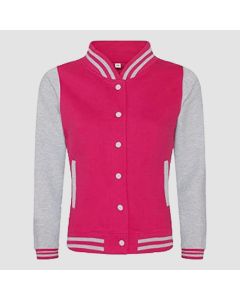 Awdis Women's and Ladies Girlie Varsity Jacket  - Jacket Tailor