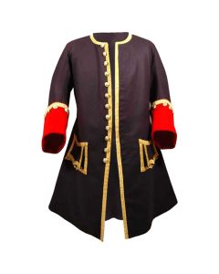 French Navy Officer Dark Blue Wool Coat - Front