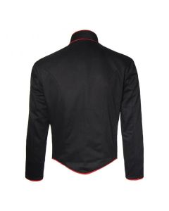 Men's Napoleonic John smith Gold Embroidery Black Military Jacket - Jacket Tailor