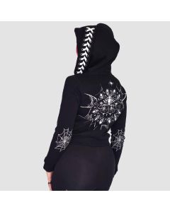 Jawbreaker Printed Zip Hoodie Black