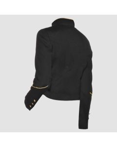 Black Woo Military Jacket-Jacket Tailor