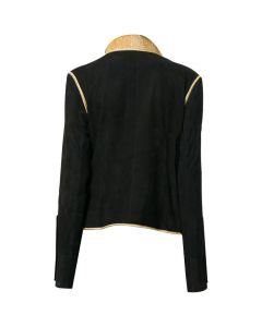 Black Wool And Gold Braid Military Jacket - Jacket Tailor