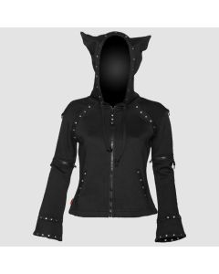 Girls Zipper Jacket with Horned Hood
