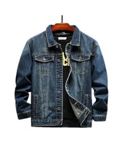 Embroidered Men's Denim Jacket For Spring and Autumn-Jacket Tailor