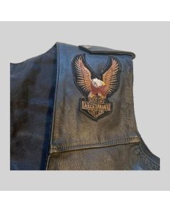 HARLEY DAVIDSON VINTAGE LEATHER  VEST-JACKET TAILOR