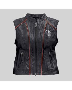 Harley Davidson Women Zipper Leather Vest
