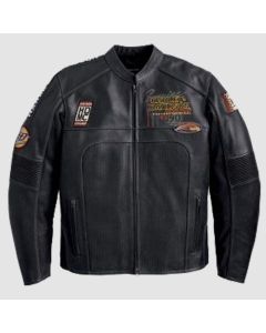 HARLEY DAVIDSON MEN REGULATOR PERFORATED BLACK LEATHER JACKET