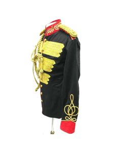 Men's New Steampunk Men's Military Gold braided Hussar jacket - Jacket Tailor;