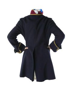 New Ladies Navy Blue piece British Naval Officers Historical Coat And Vest, Ladies Military Hussar Jacket