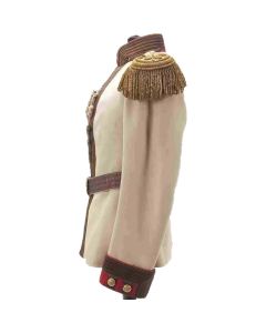 New Royal Horse Guard Russian Imperial Officer Off White Men Wool Coat, Accessories Are  Not Included In Price